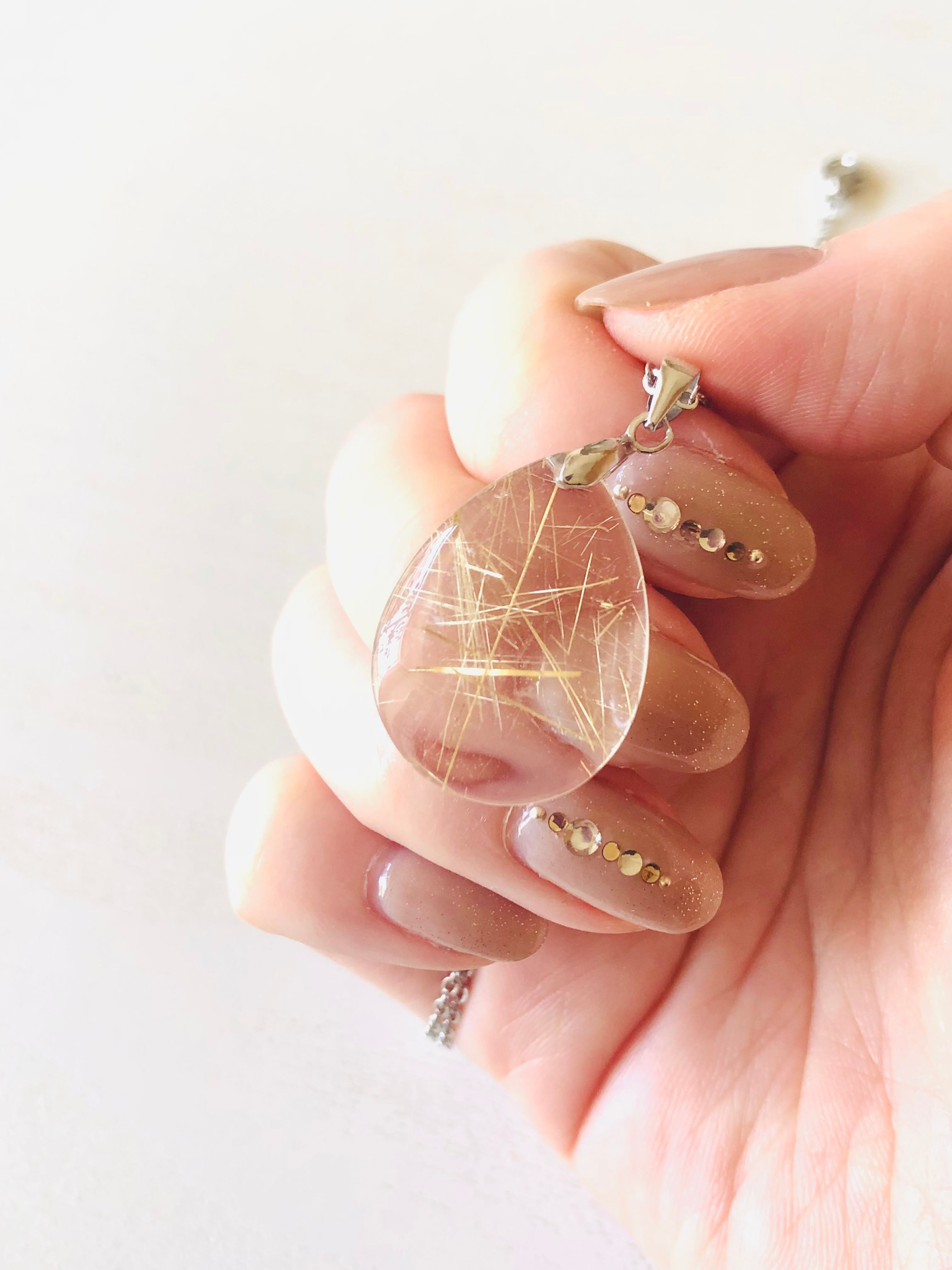 ゴールドルチルクォーツ ⑦ 丁寧に浄化済み　7mm 高品質+】タイチンキャッツアイルチルクォーツ 7mm～7.5mm玉