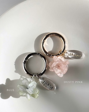 hydrangea keychain【name plate】
