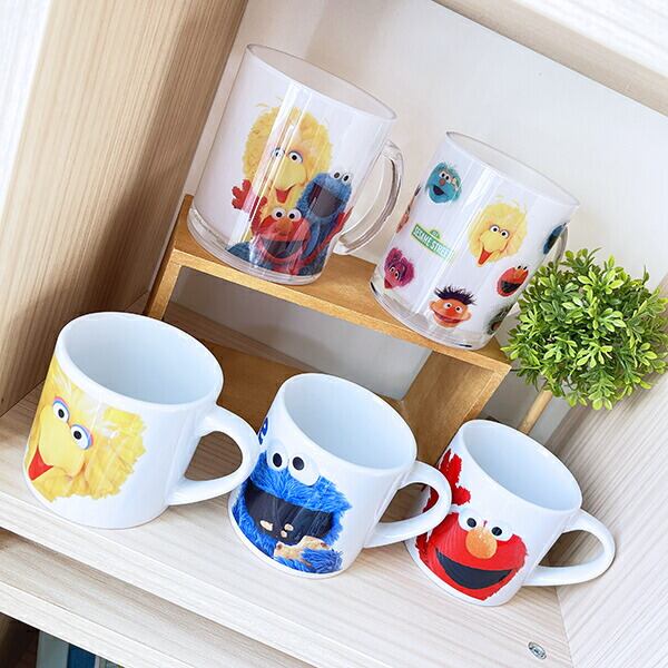 セサミストリート フレンズ ガラスマグカップ コップ 日本製