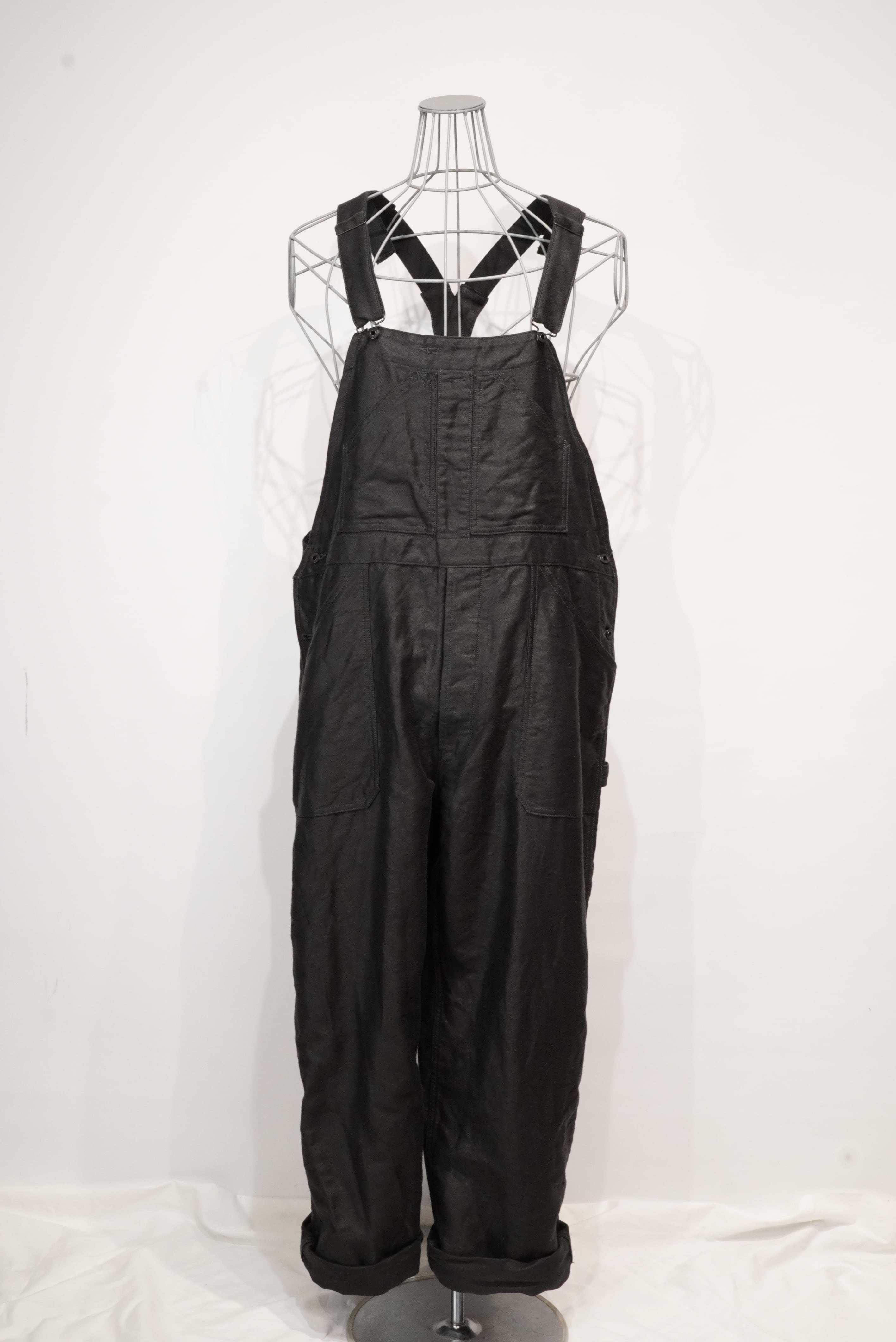 Nigel Cabourn OX'ed Silver / Coal Miner Dungarees All-in-one (221105)