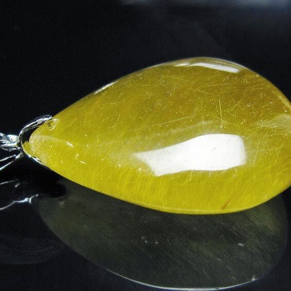 ルチルクォーツ ペンダント 一点物 メール便可 [M便 1/20] 112-13031