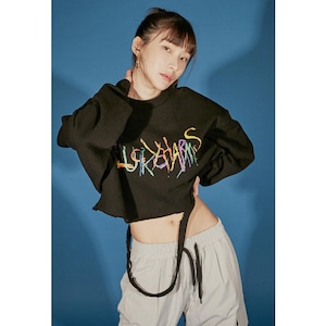[LKCS] rainbow lettering crop mtm 正規品 韓国ブランド 韓国ファッション 韓国通販 韓国代行 lucky charms トレーナー