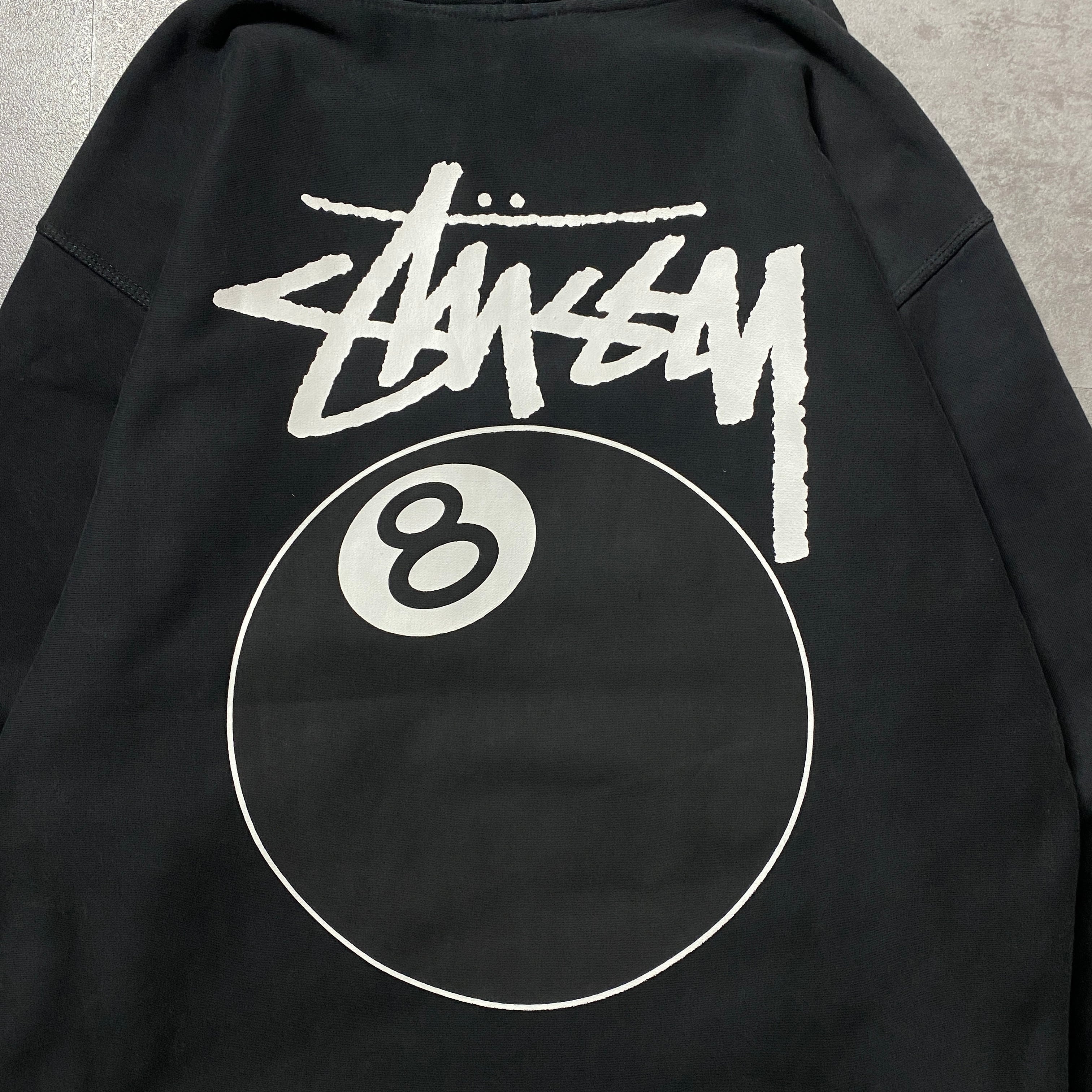 stussy ステューシー 8ボール バックプリント ブラック 黒 スウェット