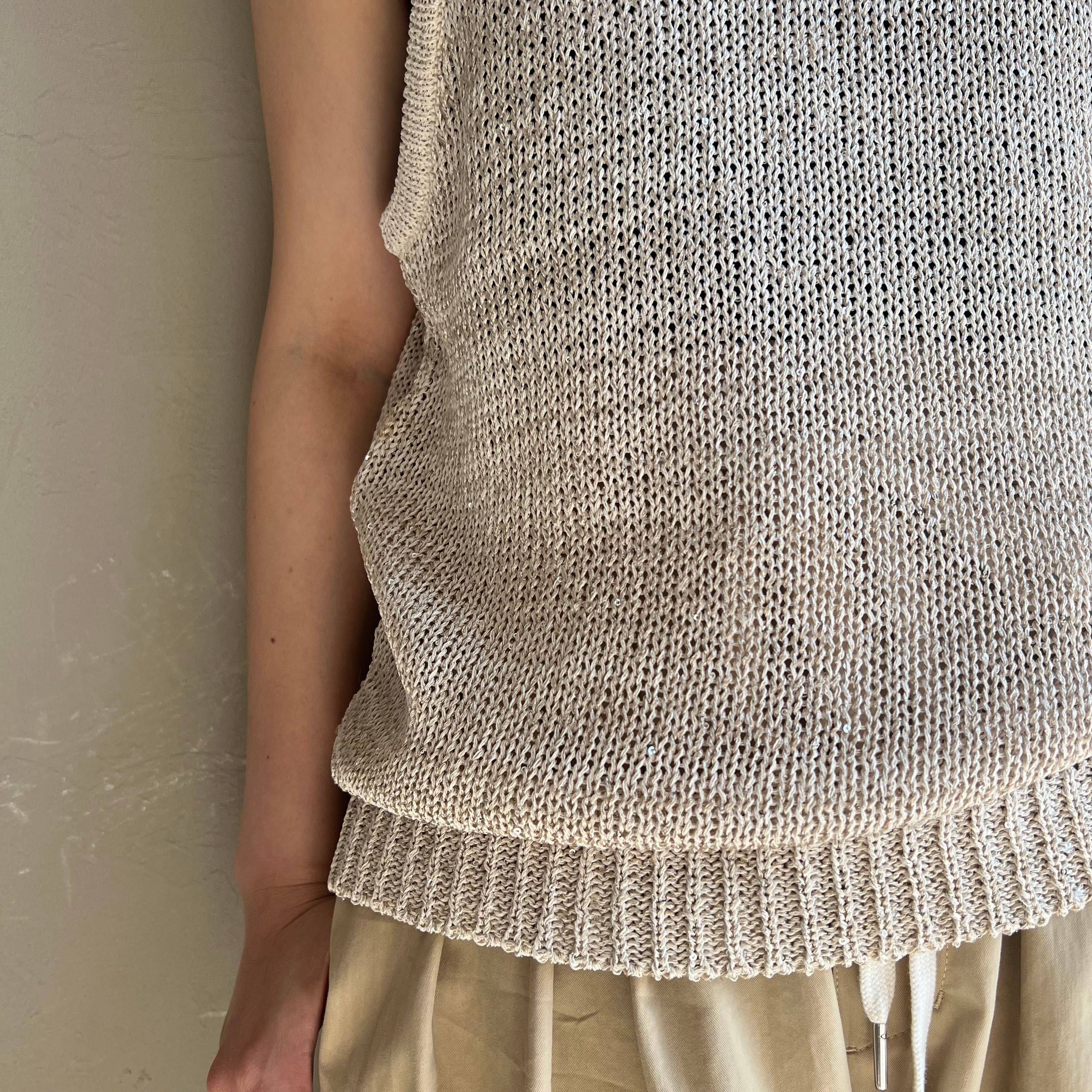 CLOCHE 】スパンコールニットタンクトップ | valance 福井｜レディース