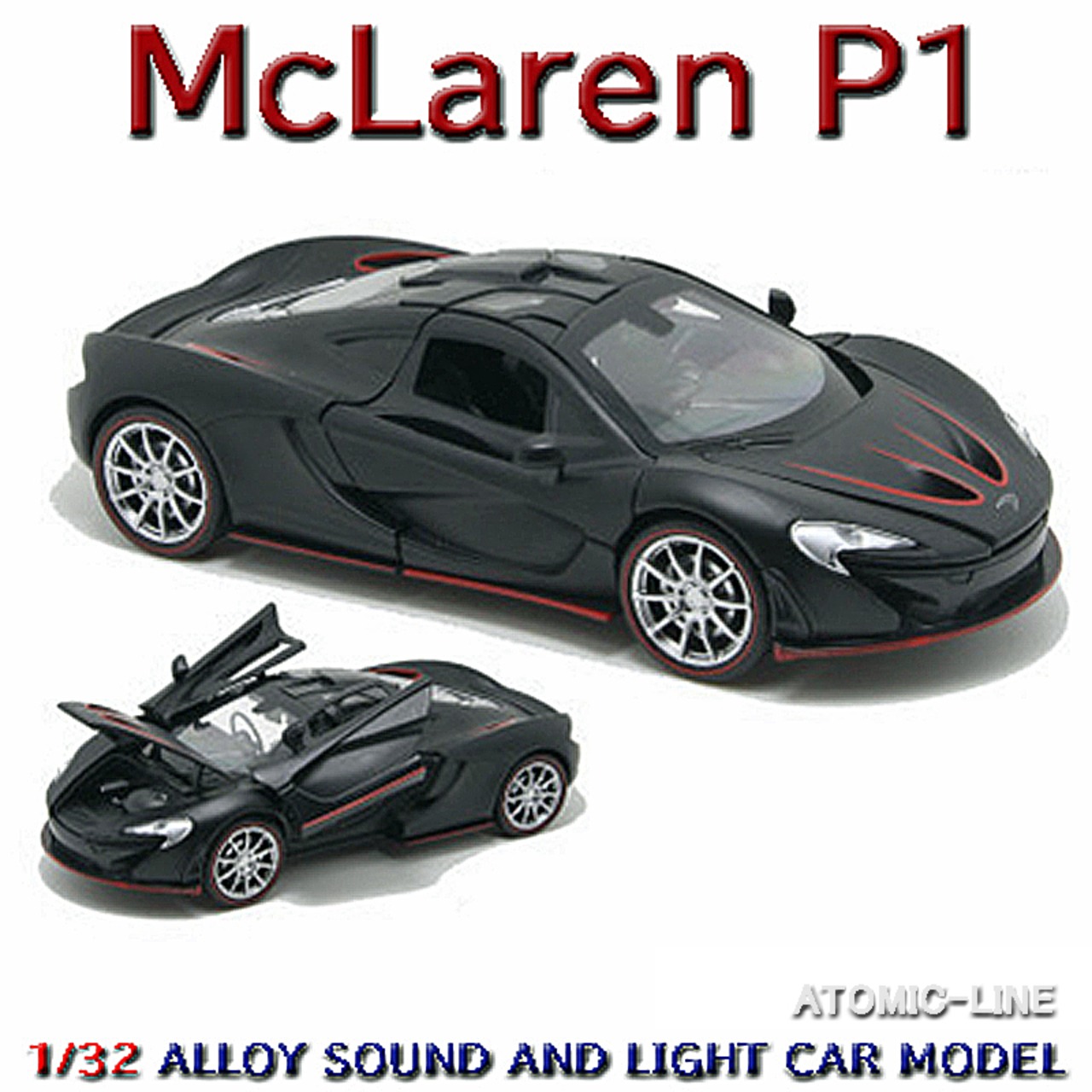 マクラーレン P1 ミニカー 1/32 全3色 ライト点灯 エンジンサウンド 合金モデル 模型 ジオラマ