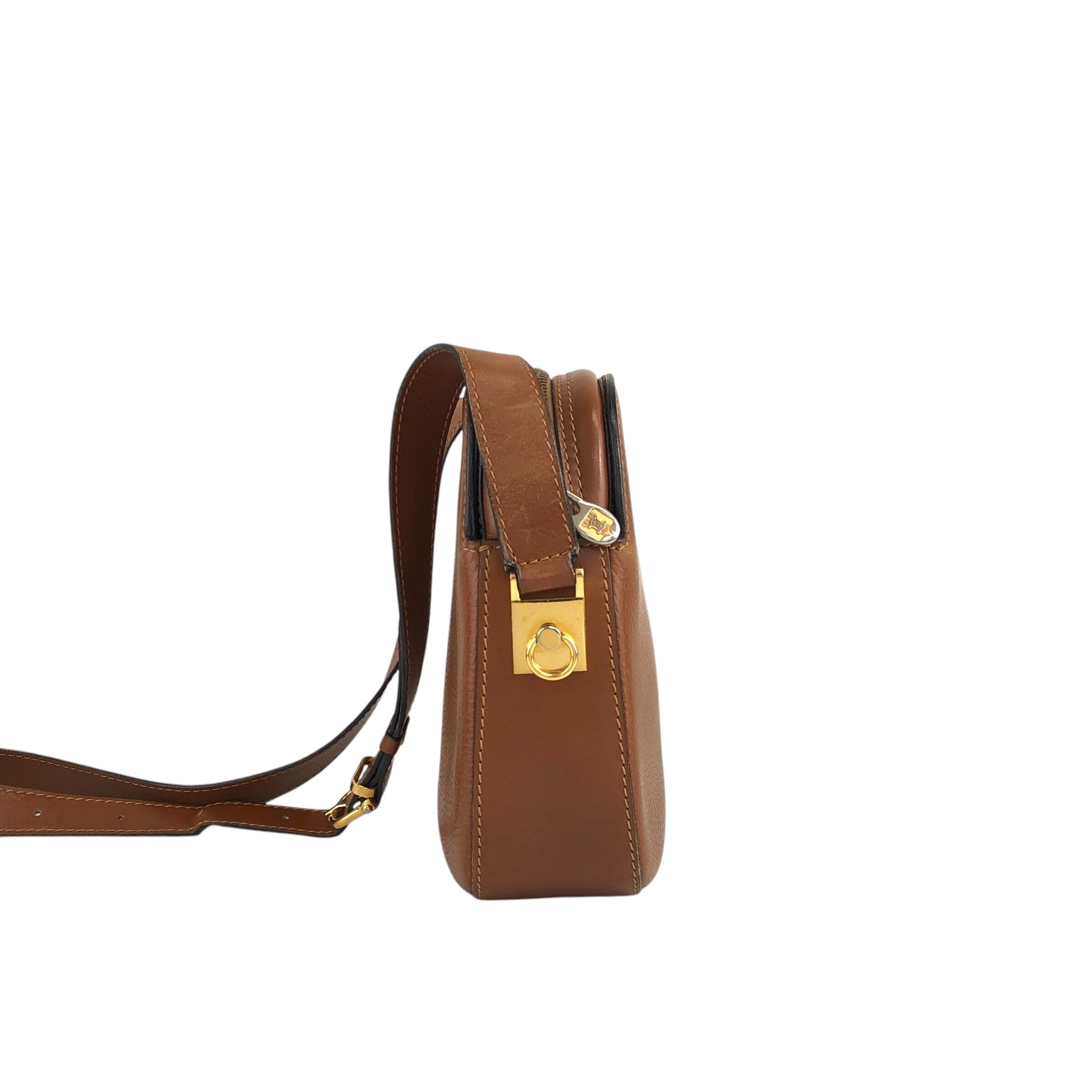 CELINE セリーヌ ショルダーバッグ ブラウン レザー M93 vintage