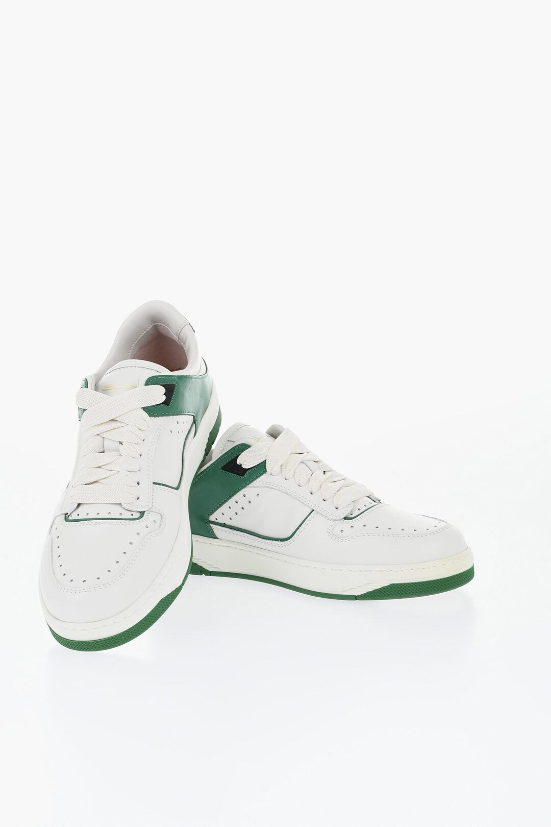 SANTONI サントーニ スニーカー レザー・カーフレザー・ラバー