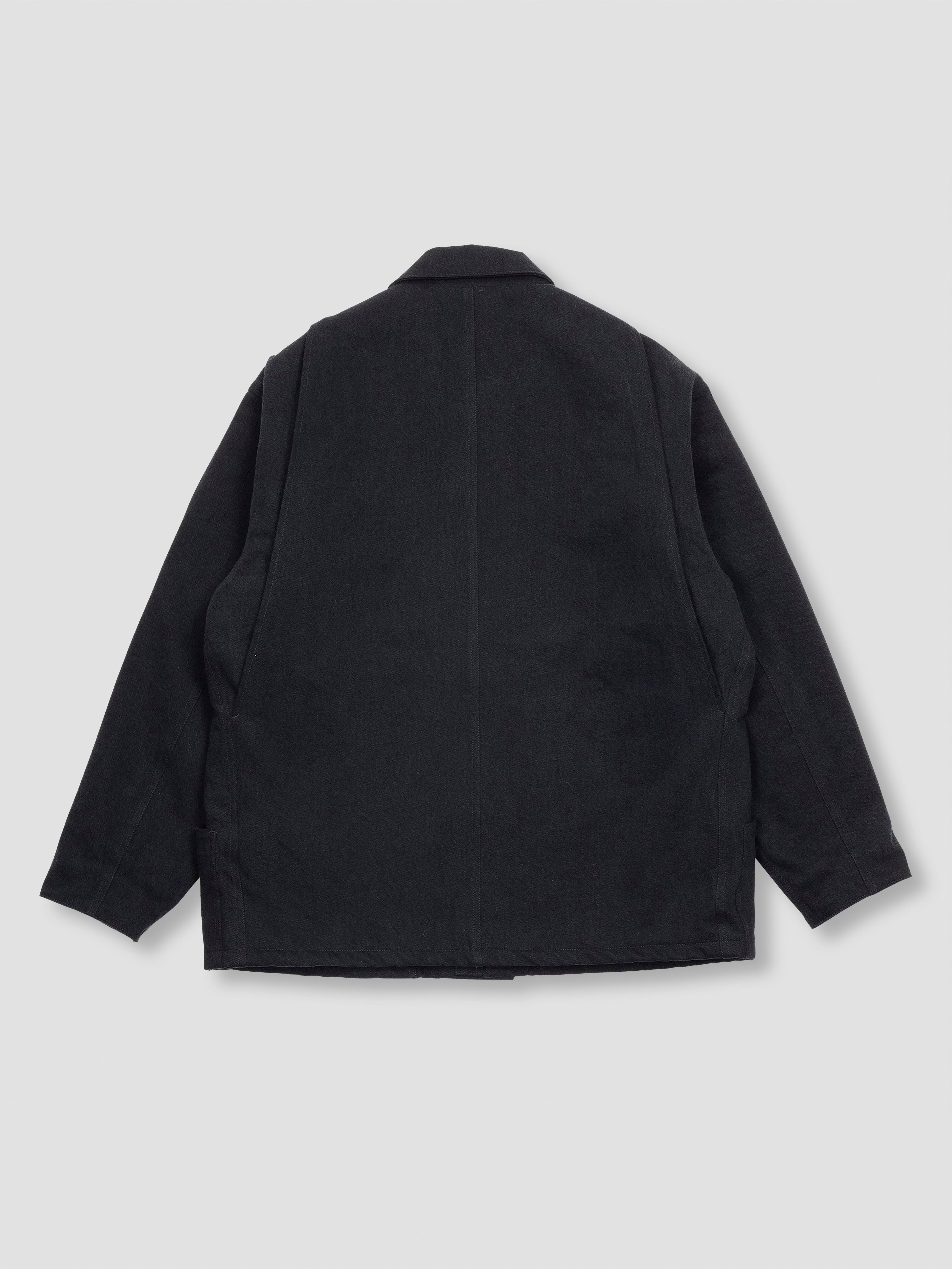 MAN-TLE Jebok Coat All Black Denim R19J1 | BEST PACKING STORE