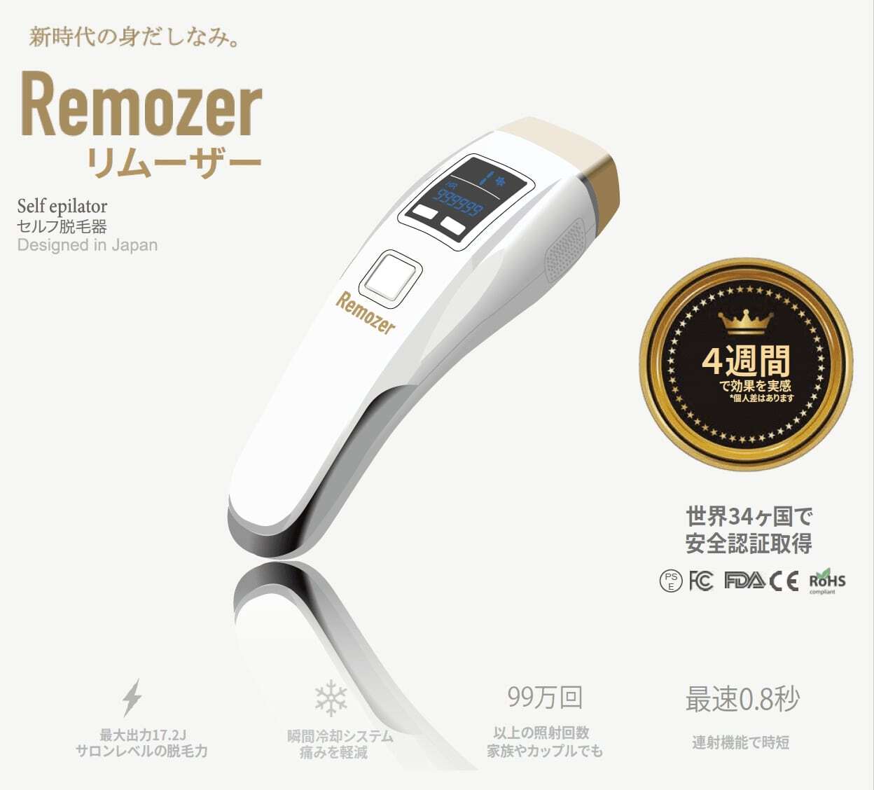 Remozer リムーザー 家庭用脱毛器 RMZ_01WG 未使用