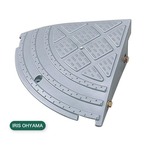 【2セット】アイリスオーヤマ 段差プレート コーナータイプ NDP-270CE グレー 高さ10cm