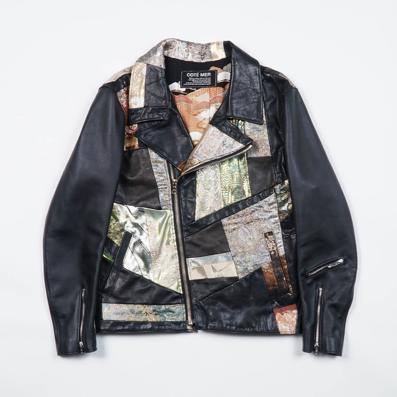 【 RJK-M_002】再構築 リメイク着物ライダースジャケット KIMONO RIDERS JACKET