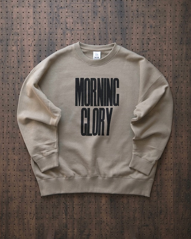 "morning glory" sweat shirt in sand（受注生産）
