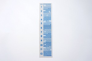 青×グレー（手ぬぐいデザイン） /2024年版 貼ってはがせるシールカレンダー