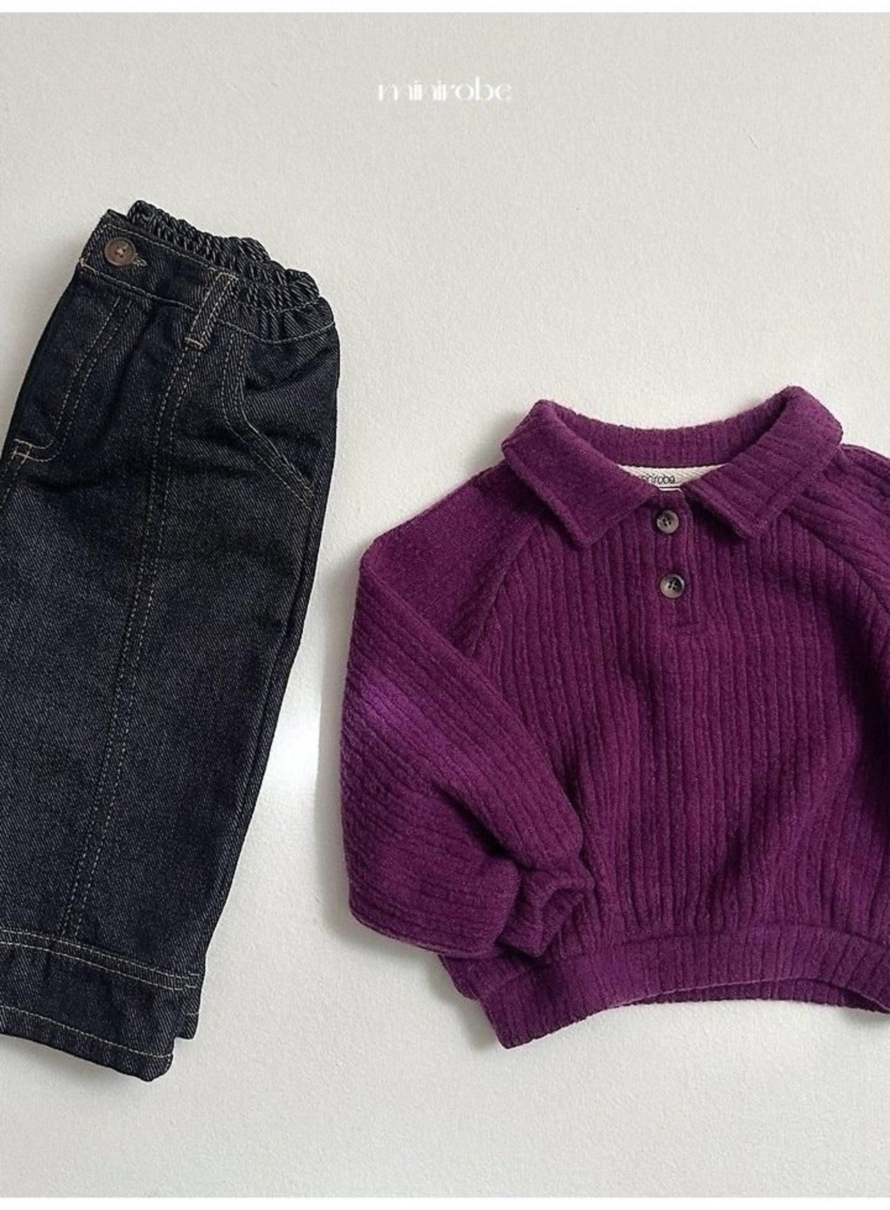 〖取寄〗韓国子供服 / 26winter / minirobe / ボーイカラートレーナー / キッズ *S~XL*