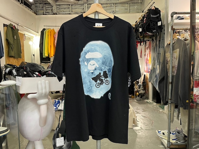 A BATHING APE × E.T. HEAD TEE BLACK XL 66597