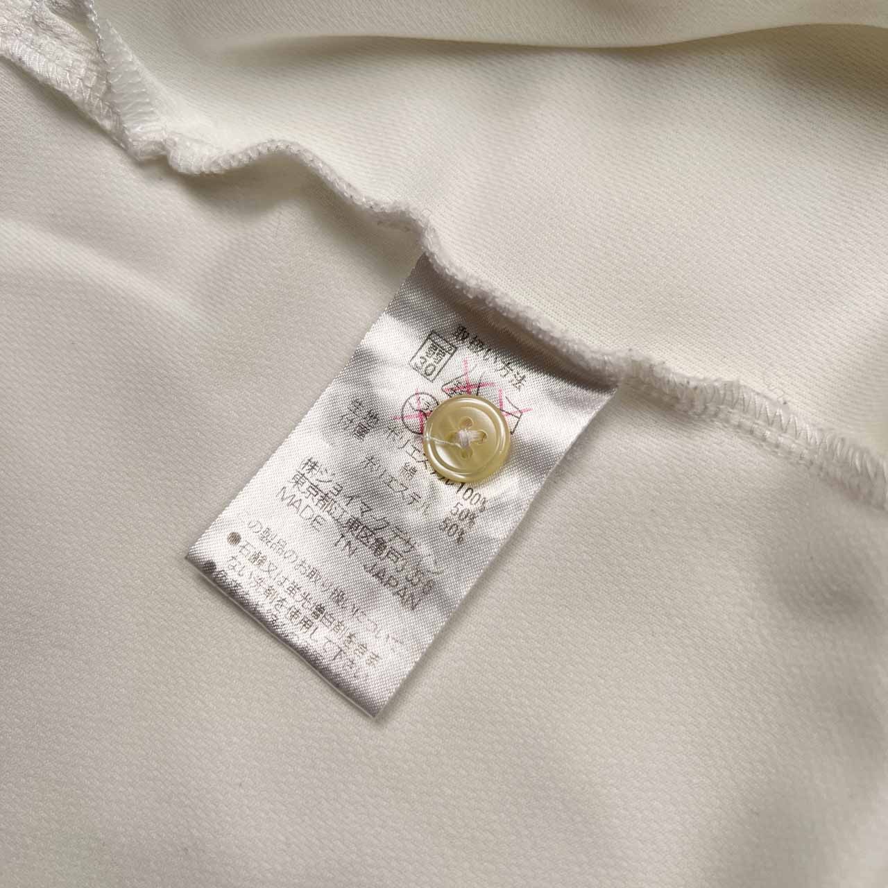 CAPTAIN SANTA キャプテンサンタ GOLF CLUB ライン入り メッシュ 半袖 ポロシャツ サイズ L /ホワイト×ネイビー/ゴルフ