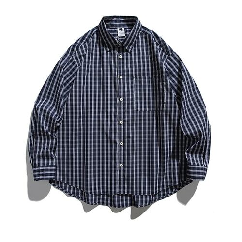 チェックパターンロングシャツ vi1434