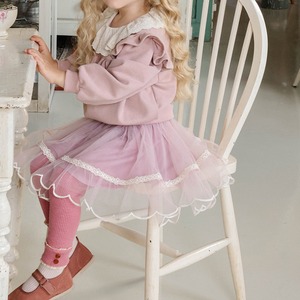 秋ボタン付きリブレギンス