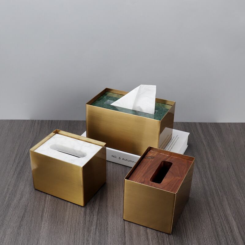 ティッシュ ボックス ラグジュアリー マーブル メタル おしゃれ かわいい インテリア 北欧 ティッシュ ケース エレガント リビング オフィス 白 黒 ゴールド