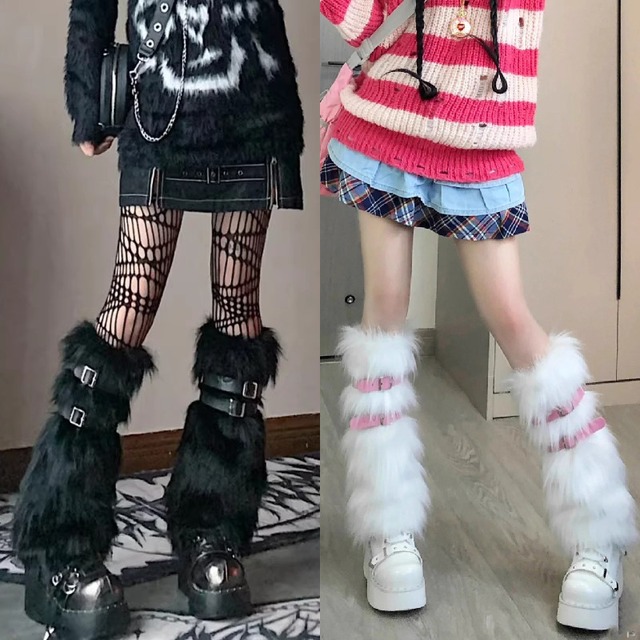 kids ニーハイファーレッグウォーマー
