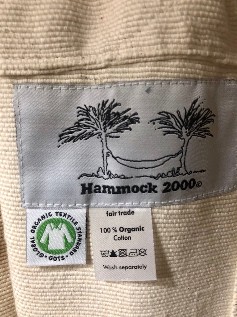 Hammock2000 オーガニックコットンブラジリアンハンモック オーガニックコットンナチュラルダイワイドブラジリアンハンモック
