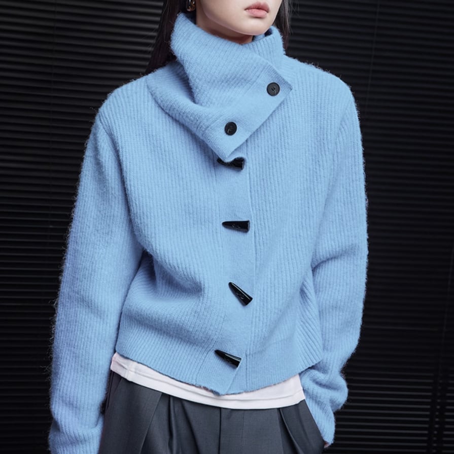 Lallia Mu (ラリアムー) ジャガードニットベスト 2513454 Blue | Pay ID