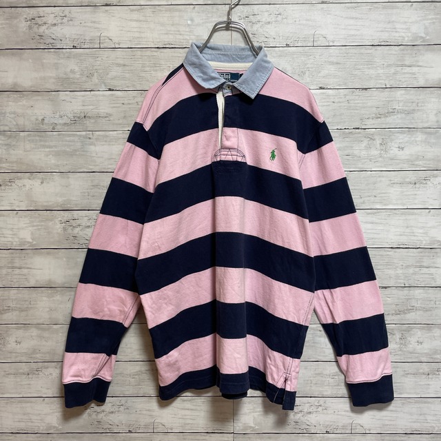 【POLO RALPH LAUREN】ラガーシャツ　ワンポイント刺繍ロゴ