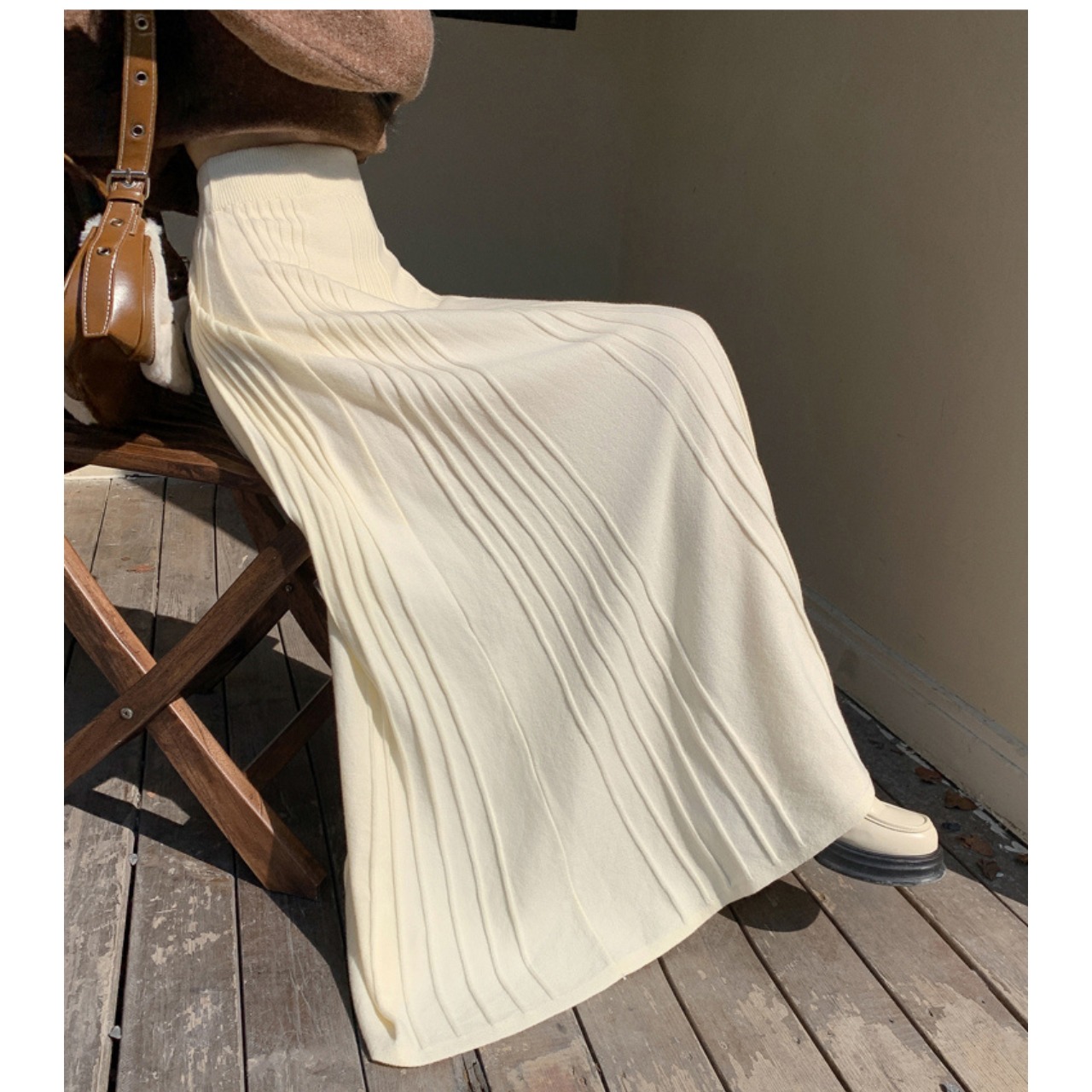 ニット Aライン ロング スカート 10296