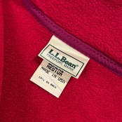 90s USA製 Vintage L.L.Bean エルエルビーン スナップT フリースジャケット プルオーバー M /アメリカ製/ビンテージ/ピンクパープル系