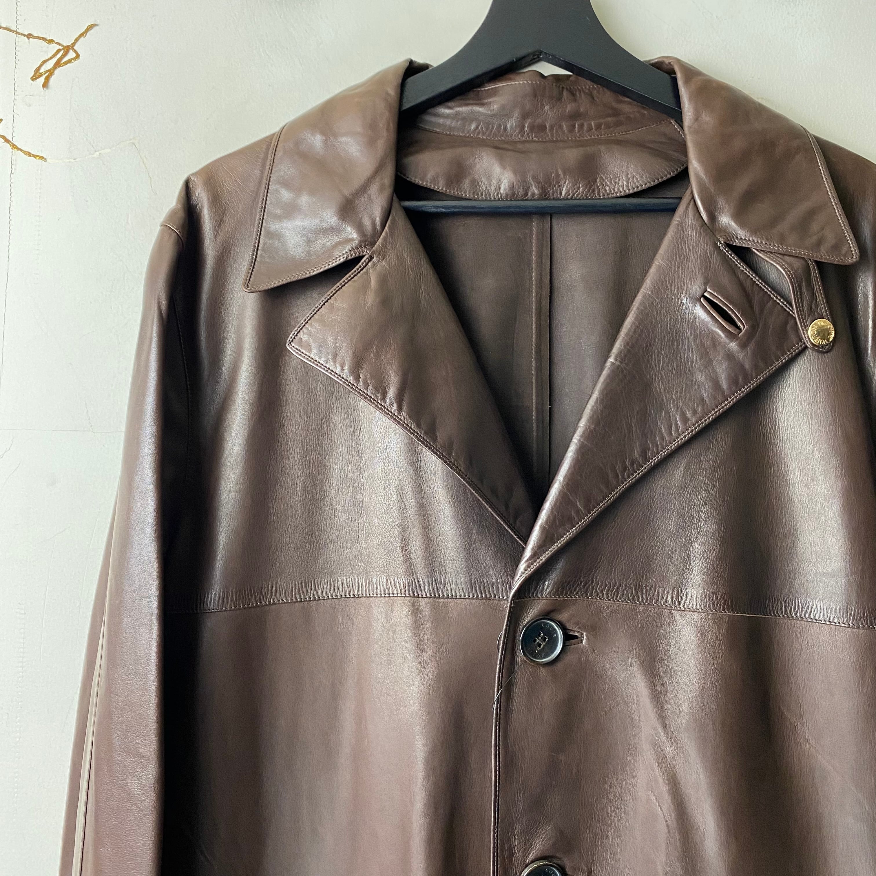 ルイヴィトン　ラムレザーコート　ジャケット　アンゴラ　カシゴラ　羊革　LV 34 ルイヴィトン ラムレザーコート ジャケット アンゴラ カシゴラ 羊革 LV