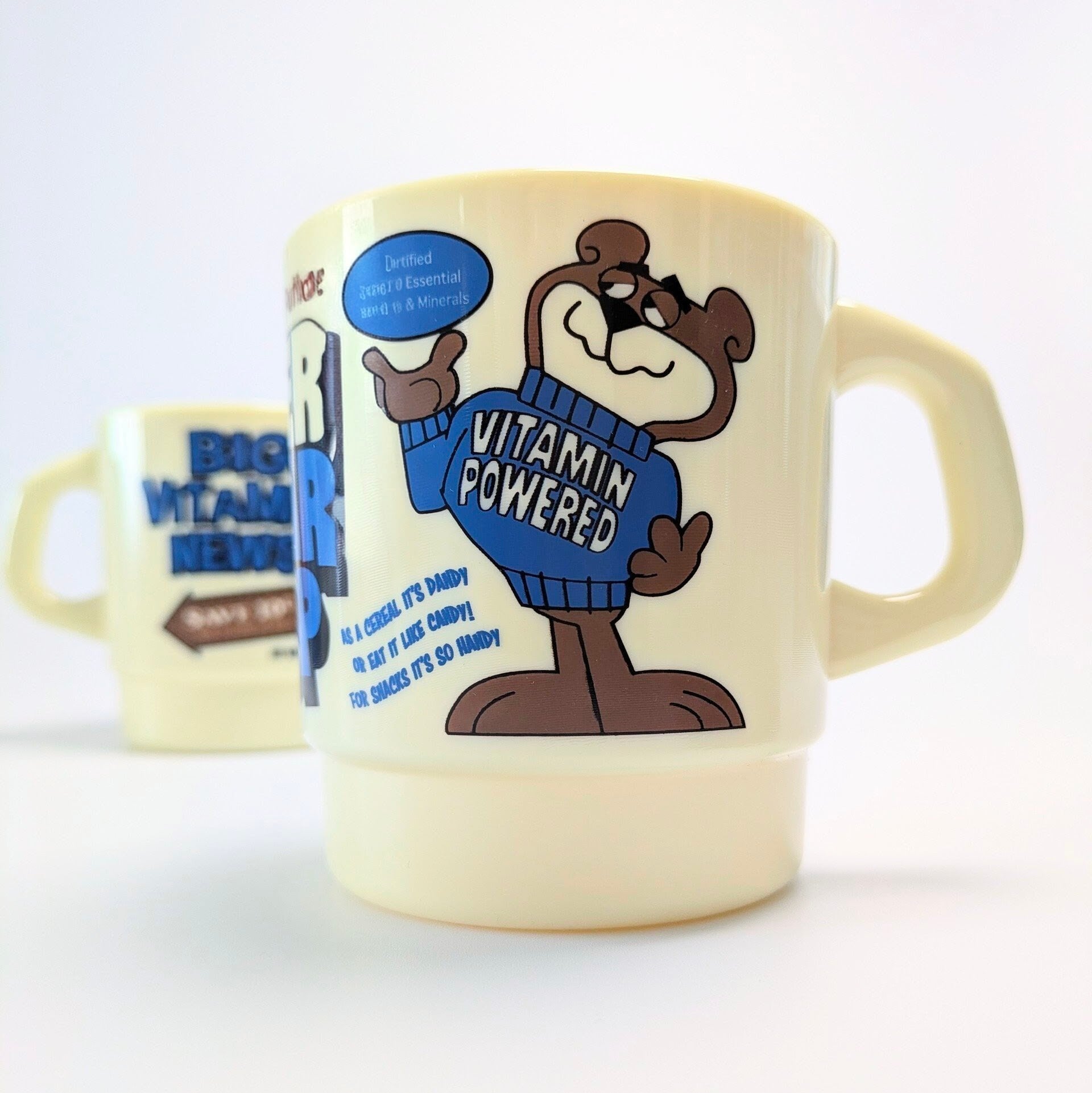 【 STACKING MUG /スタッキングマグ 】 Super Sugar Crisp / SUGAR BEAR / プラカップ / MUG / ミルキーマグ / 積み重ねられるマグ〚アメリカン雑貨 アメトイ〛