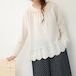 2色/裾カットワーク刺繍ブラウス ・12559