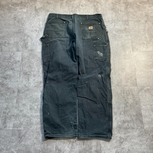 USA製 ブラック ダブルニー Carhartt B01 BLK 38×30 詳細写真3