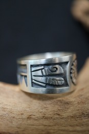 ホピ族 Lucion Koinva（ルシオン・コインバ）作サンフェイスリング20号