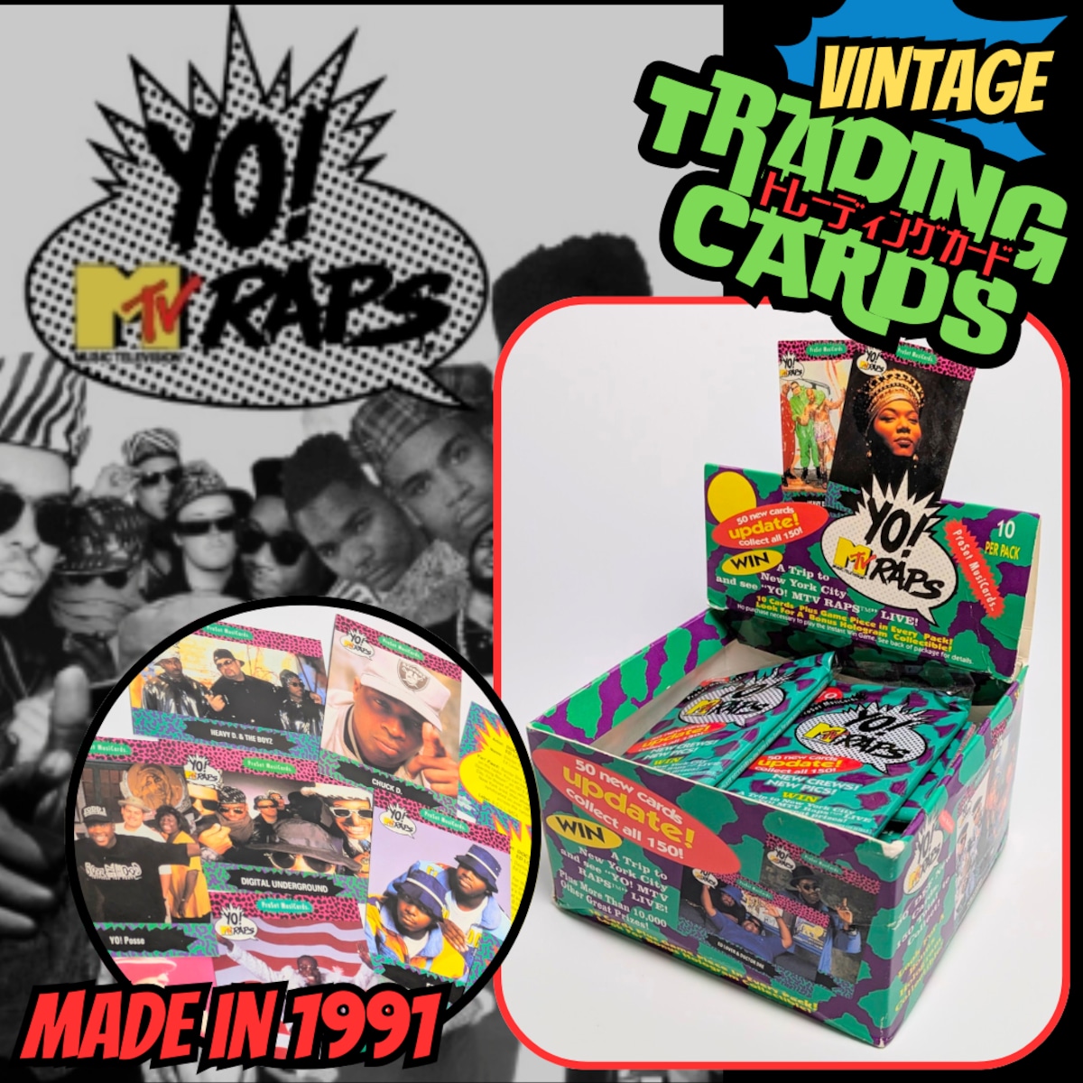 1991 YO! MTV Rap トレーディングカード100枚セット 389e73529ecfdb6cecb6c2c276be76