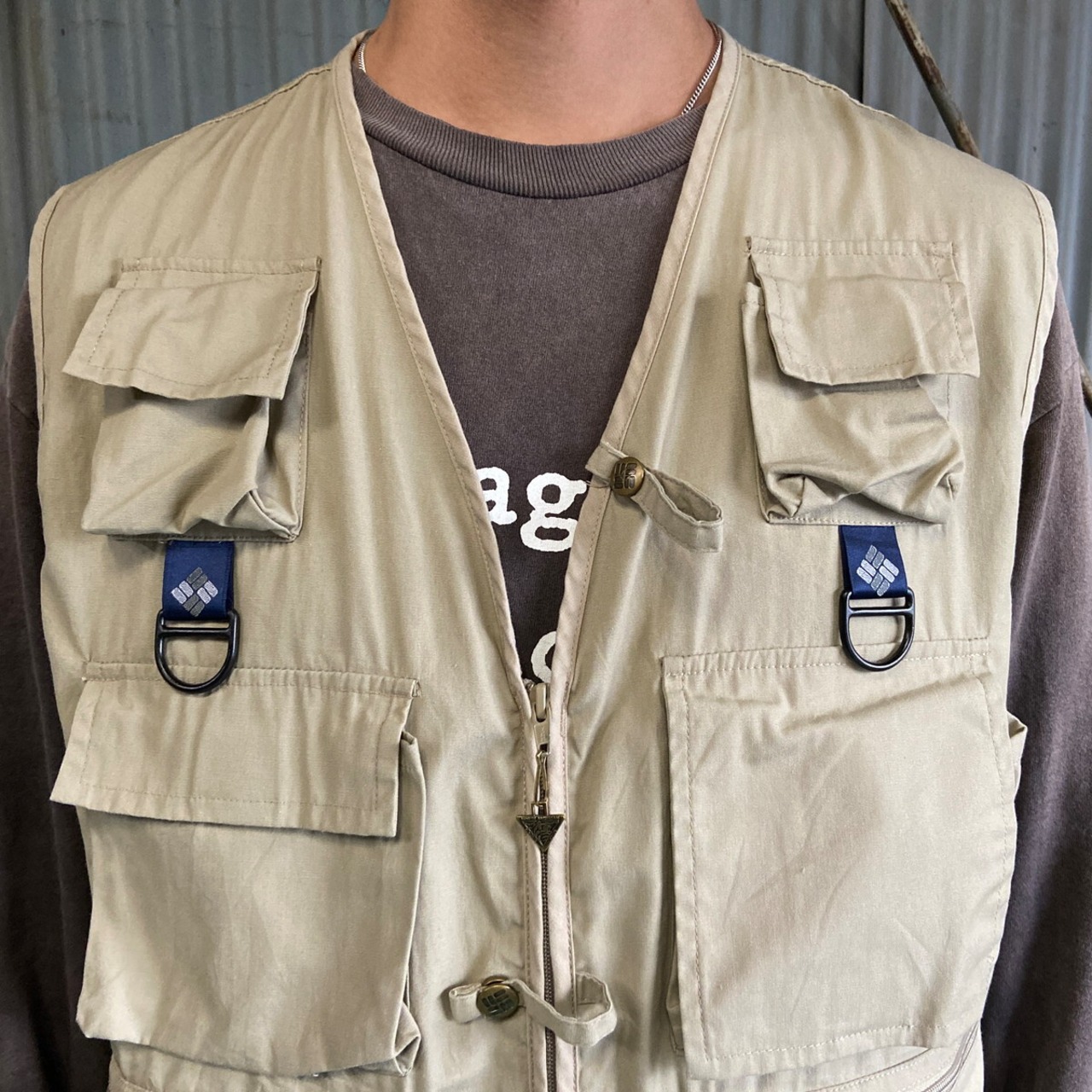 90年代 Columbia コロンビア PFG 多ポケット フィッシングベスト 