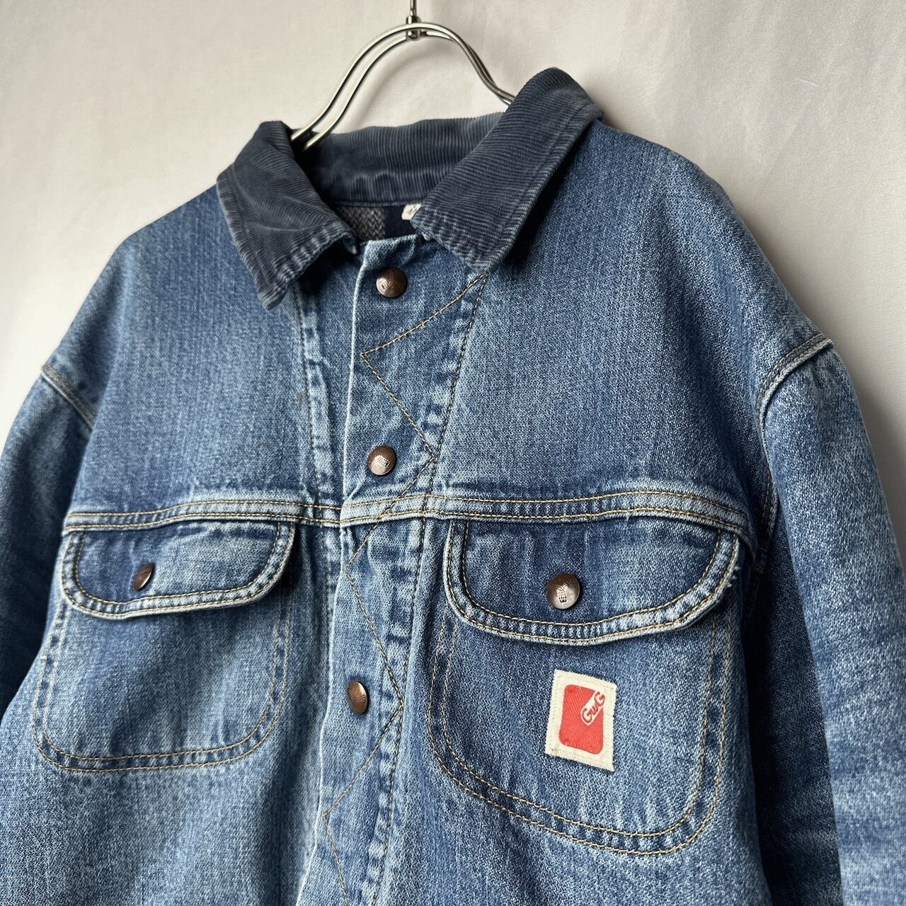 70s~80s GwG 良色落ち 裏地ブランケット 襟コーデュロイ Gジャン 70s~80s GwG 良色落ち 裏地ブランケット 襟コーデュロイ Gジャン