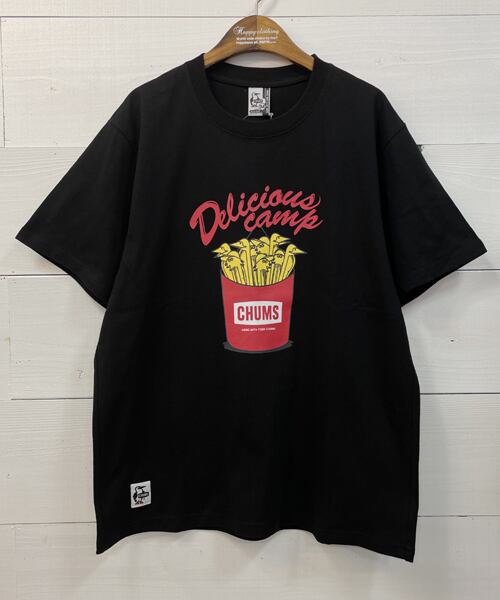 CHUMS (チャムス) 東北別注 CHUMS×OM Potato Pegs 半袖Tシャツ ブラック CH01-2049