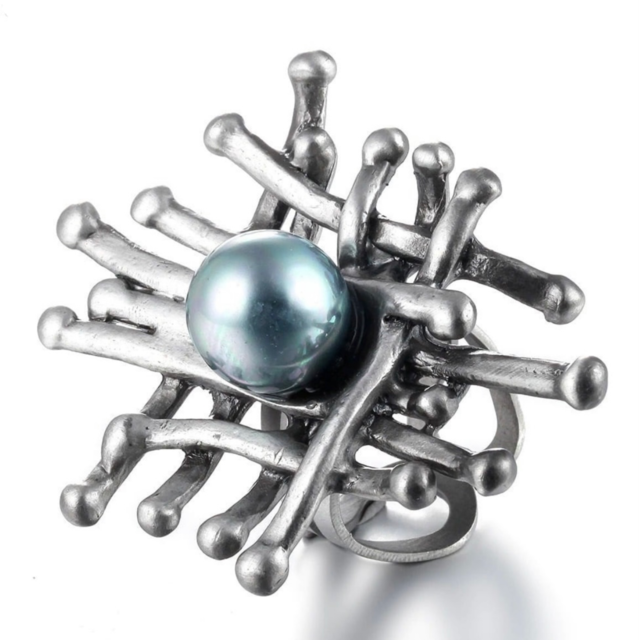 【TR0407】One Drop Bead Crossing Ring