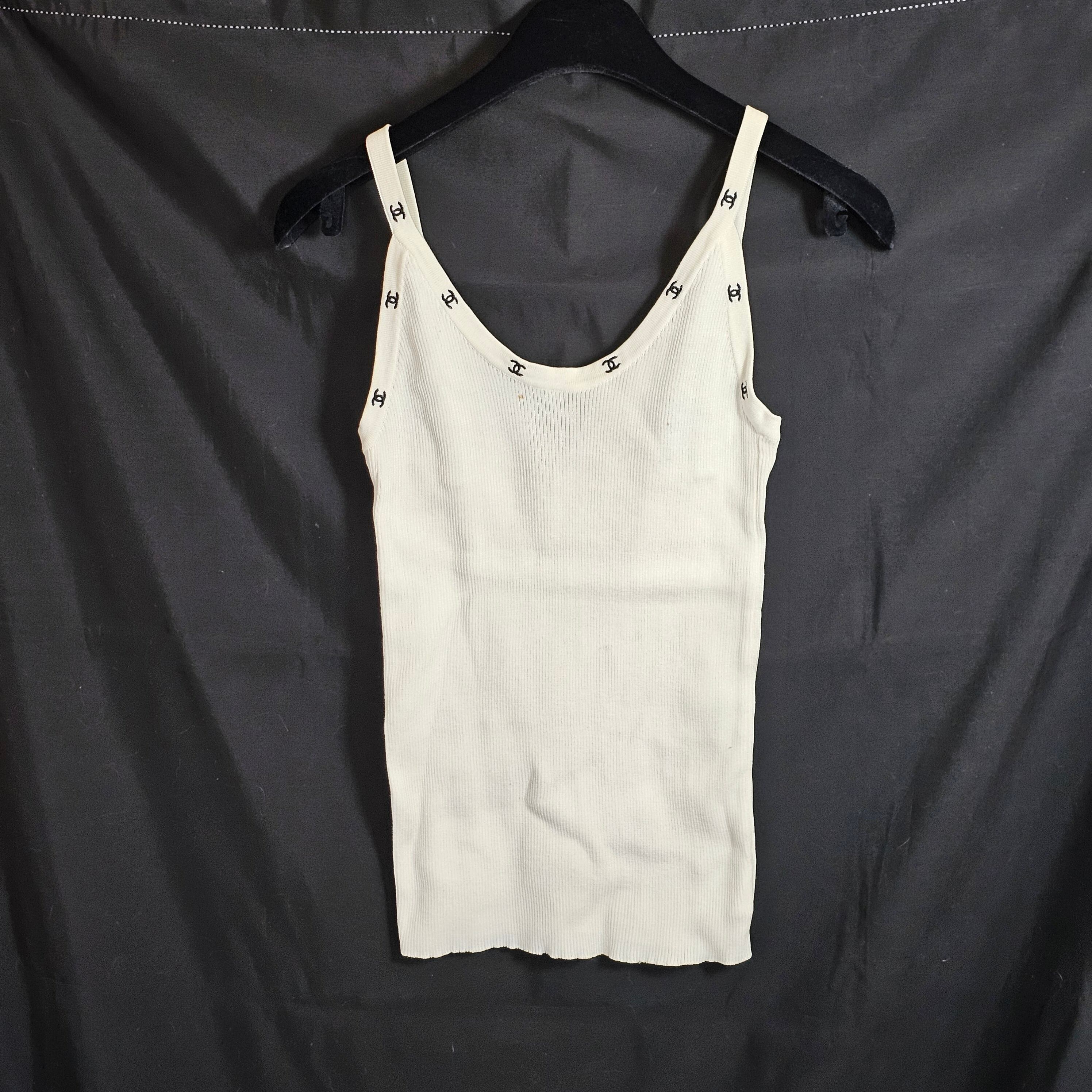 シャネル ココマーク リブ キャミソール 40 CHANEL Camisole シャネル ココマーク リブ キャミソール 40 CHANEL Camisole | Over