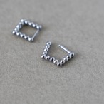 ワンタッチピアス スクエアボール サージカルステンレス SUS304