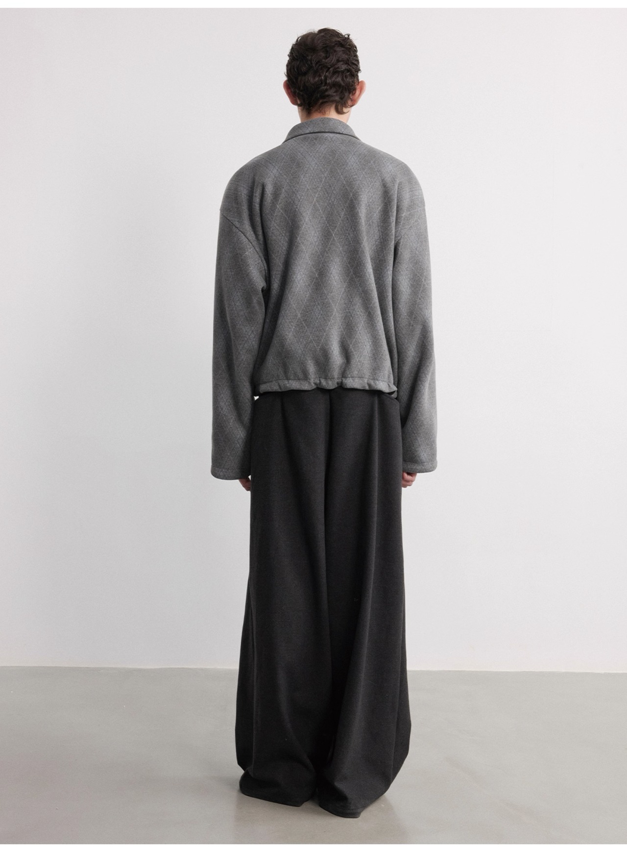 JCAESAR STUDIO DIAMOND PATTERN ZIP JACKET