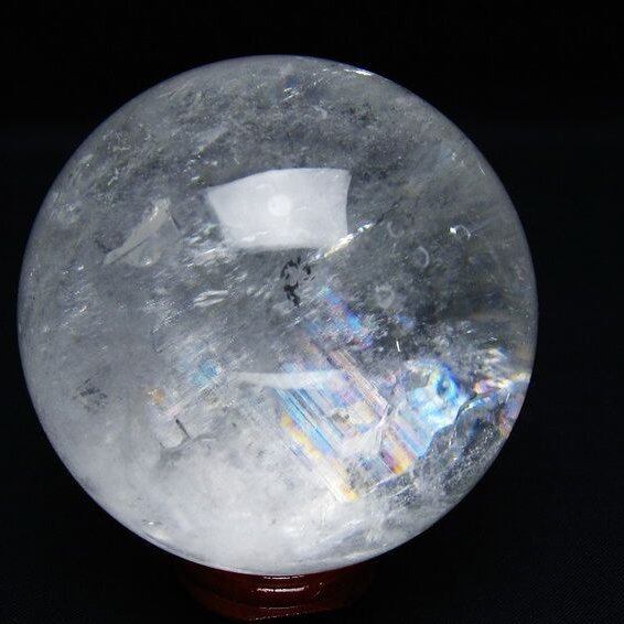 水晶 丸玉 76mm スフィア 置物 水晶玉 一点物 151-8915