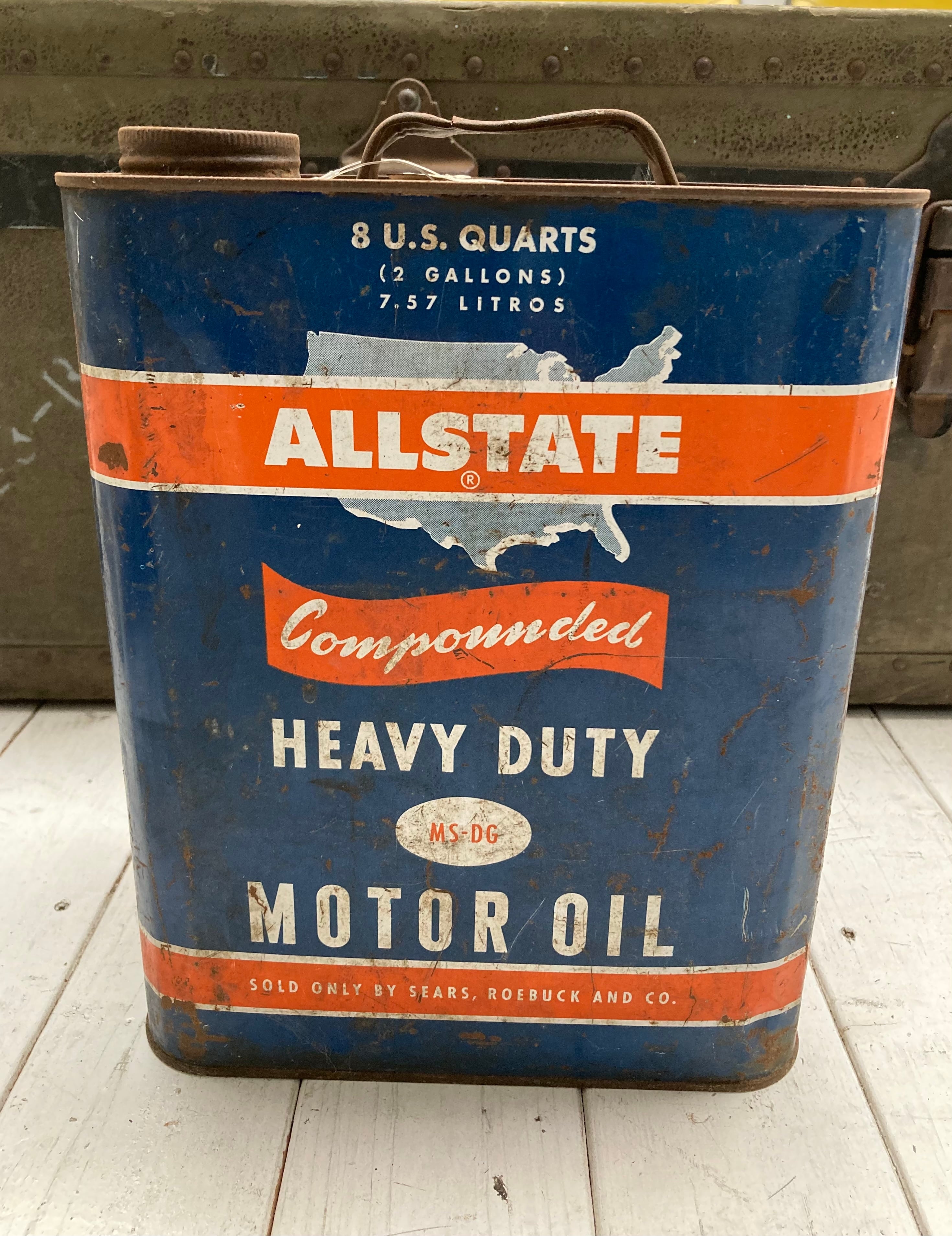 50s VINTAGE MOTOR OIL CAN (beady antiques)