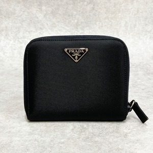 PRADA プラダ 二つ折り財布 ナイロン×レザー ブラック 6013-202201