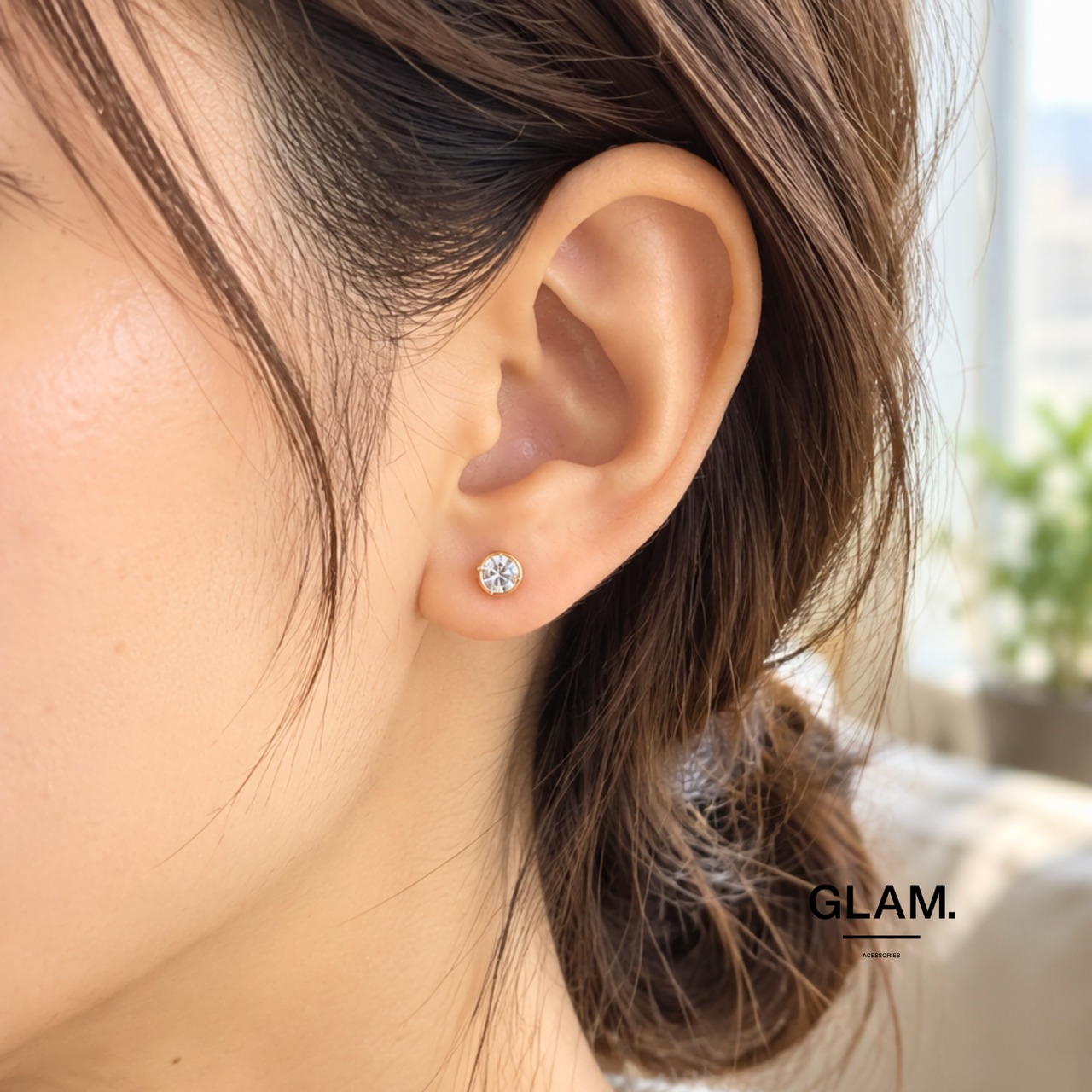 シンプルジルコニアマグネットピアス