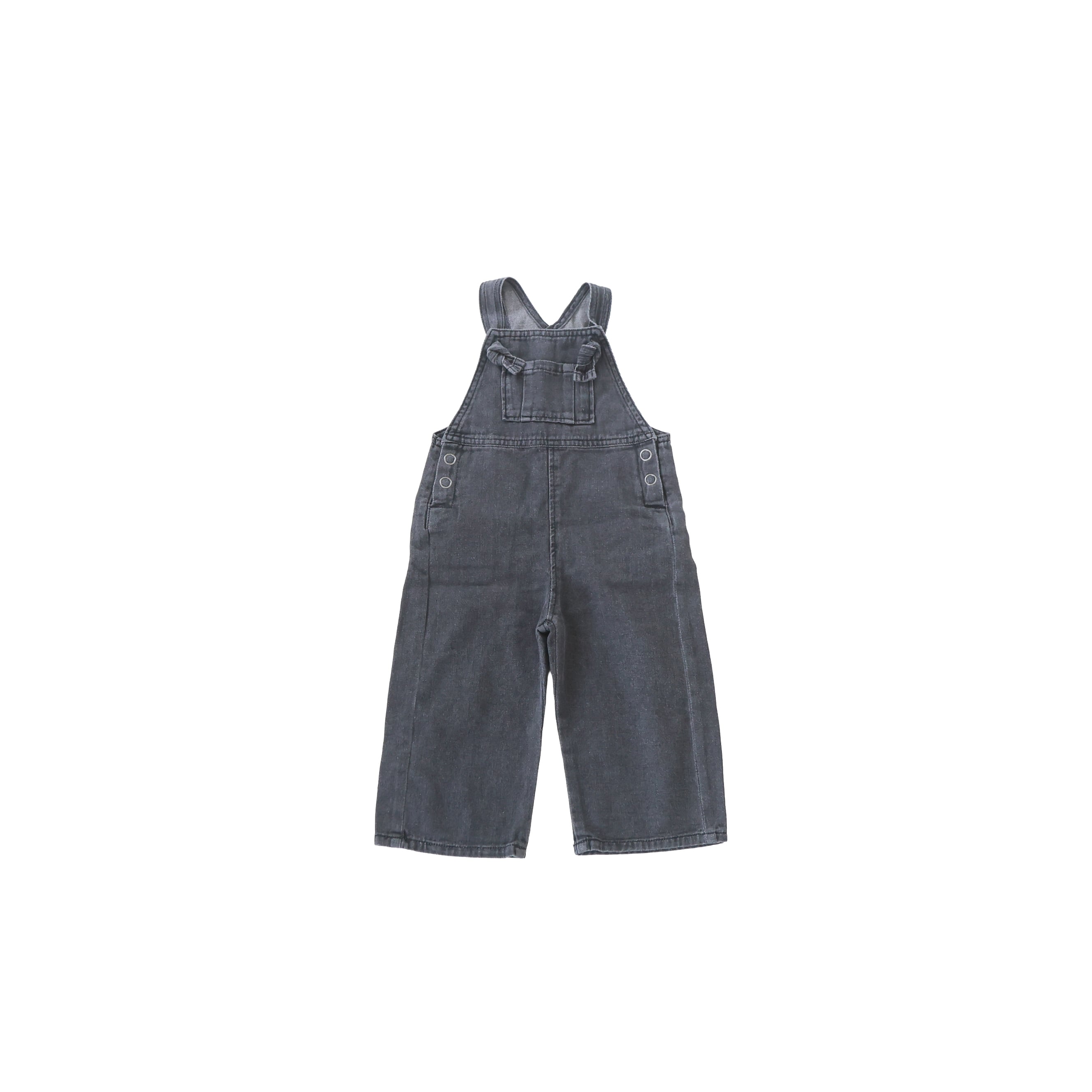 & pal / denim salopette / charcoal / 80-120cm