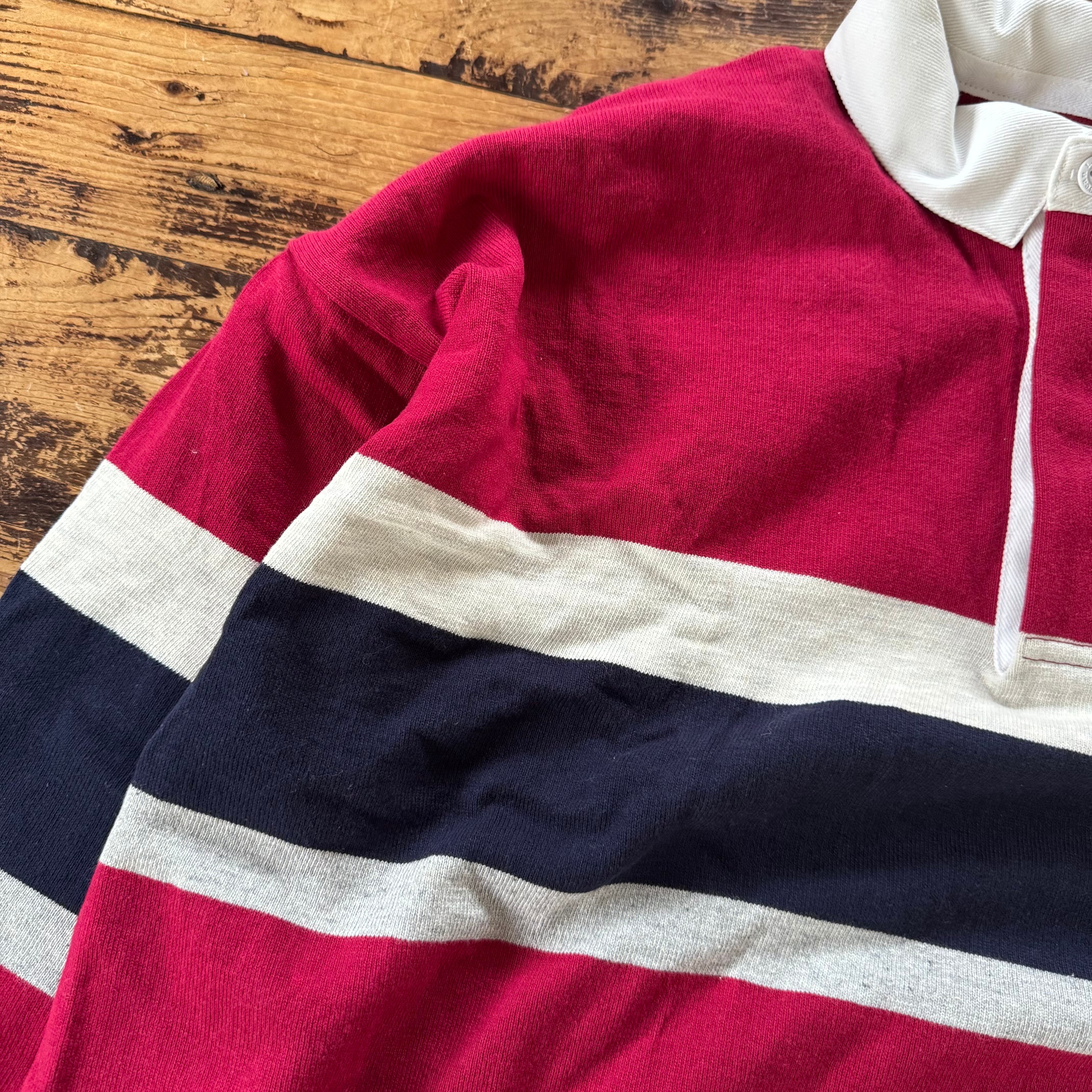 1980's DEADSTOCK L.L.Bean Striped RUGBY SHIRT Made in USA