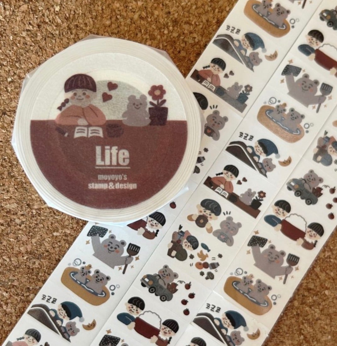 moyoyo's stamp&design Life ラベラーシール MY01