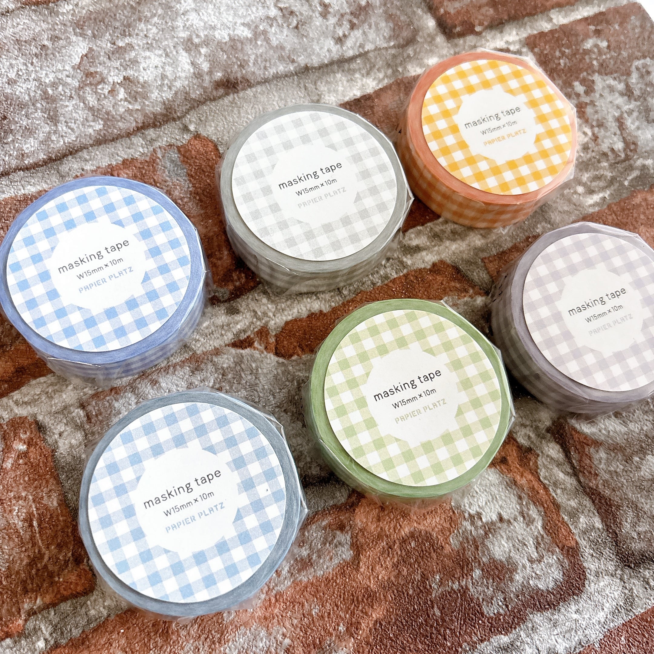 コンプリートセット】チェック柄マスキングテープ パピア